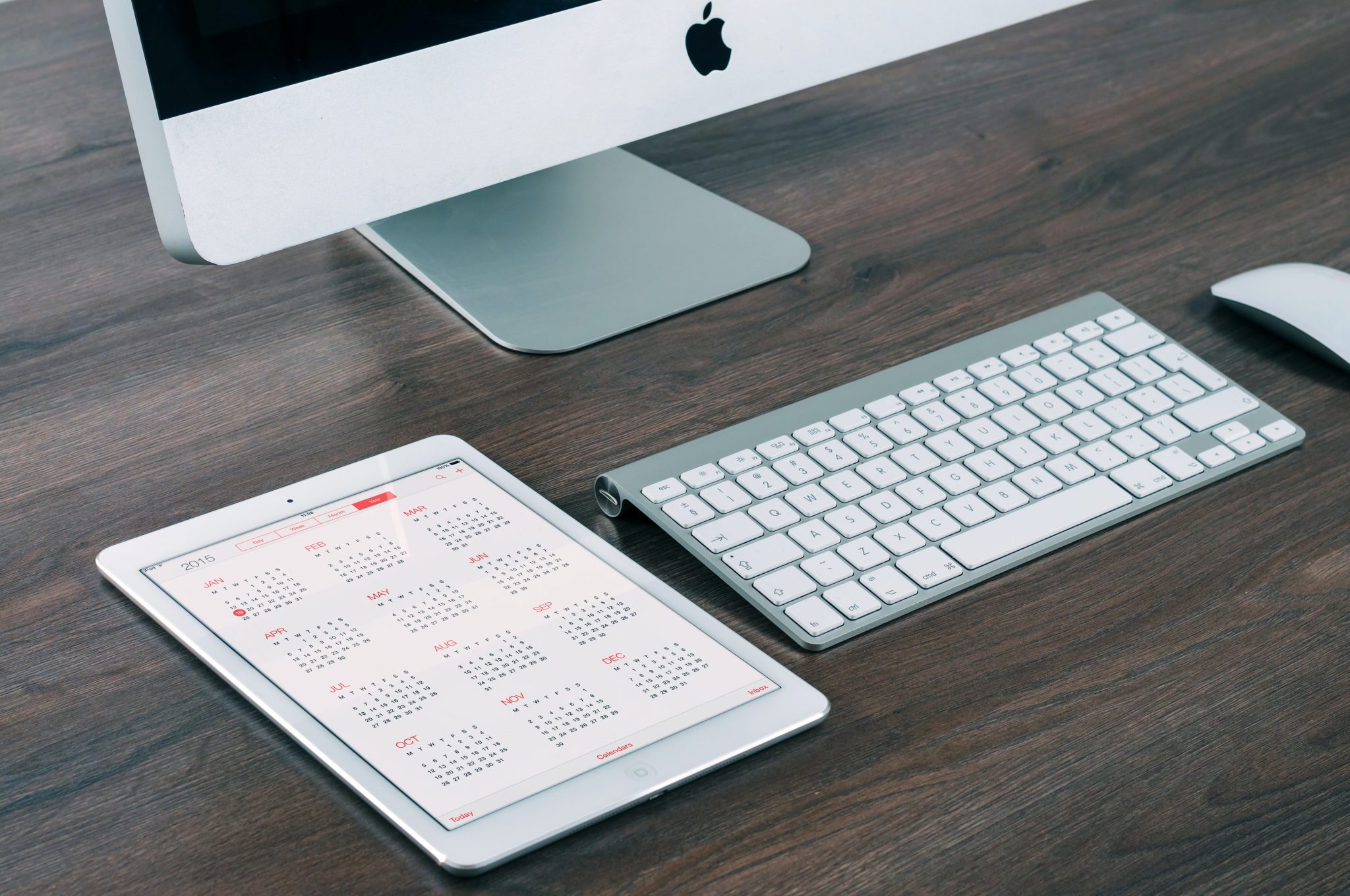 Clavier d'ordinateur et calendrier